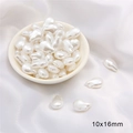 Barocke unregelmäßige weiße ABS-Perlen 10x16mm für DIY-Schmuckherstellung und Basteln - Stil 09 Kleine Füße 10x16mm Weiß 10 Stk./Packung