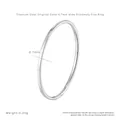 Anello minimalista da 0,7 mm in acciaio inossidabile argento lucido da donna - Taglia US 5 / Argento Acciaio Ultra Sottile