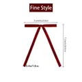 Dettaglio fiocco natalizio in velluto rosso scuro con misure 13x18cm in stile sottile - Stile Sottile / Bordeaux (Stile Sottile)
