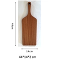 Mini wooden cutting board for kids with handle, natural ebony grain, size 44x14x2 cm - Sushi Snack Plate 44*14*2cm