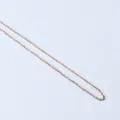 Elegant rose gold titanium steel O-chain necklace with a minimalist fine link design - Gold Cross Chain (40+5+Tag)
