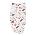 Newborn swaddle wrap with Australian koala and leaf prints in soft cotton fabric - Koala Pattern Swaddle