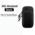 Fascia braccio sportiva nera impermeabile per telefoni 7,2 pollici con tasche a tripla zip - Fascia da Braccio a Pois Extra Large Nero