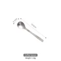 Silver matte 304 stainless steel coffee spoon 12.6cm long for Japanese dining - Coffee Spoon