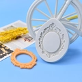Barock-Fotorahmen Silikonform in Tropfenform für DIY-Fondant und Kunstharz-Handwerk - Europäischer Reliefrahmen-Stil (192#)