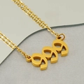 Goldene Edelstahlkette mit 999er Zahlenanhänger an einer feinen Metallkette für Damen - 999 (Mit Kette)
