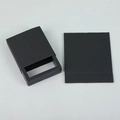 Black 3D floating frame display box with transparent PE film for jewelry storage - Black Cardboard Box; 7*7*2