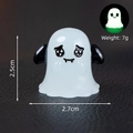 Lichtgevende Halloween spookuiltje miniatuur van hars met een gloeiend effect - Lichtgevende Geest met Vleermuisvleugels