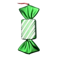 40cm green and silver striped candy ornament for Christmas tree with red ribbon - Style B Green White Square Candy Single