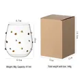 Irregular glass cup with amber dots, includes detailed sizing and packaging box - 411ml / Yellow Polka Dot