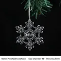 Adorno de copo de nieve de acrílico transparente de 48 mm para árbol de Navidad - 48mm / Copo de Nieve de Rueda de Fuego