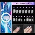 Size chart for matte ultra-thin soft gel nail tips showing 15 different nail sizes - Style 06(06) / 300 Pcs