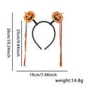 Halloween pumpkin headband with glitter motifs and colorful ribbons and sizing details - Pumpkin Tassel