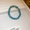 Bohemian multilayer blue bead bracelet handcrafted with high-quality round natural stones - 13# Bracelet-Blue