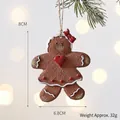 Στολίδι gingerbread με κόκκινο φιόγκο και λευκές λεπτομέρειες, 32g, ύψος 8cm - Ανθρωπάκι Gingerbread με Καρδιά (Στυλ F)