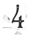 Industrial cast iron house number 4 in black matte finish with mounting screws - Large Flat Number-4 / Black