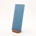 Vertical dark blue jewelry display stand with wooden base for necklaces and earrings - Necklace Rack Blue