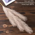 58.5cm light yellow artificial pampas grass with 4 branches for home decor - Light Yellow