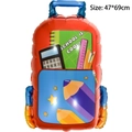 Cartoon schoolbag shaped foil balloon for back-to-school party decorations 47x69cm - Red Backpack Shape Style One