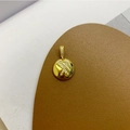 18K gold plated apple-shaped pendant with crystal cross inlay on a thin chain - Letter X Pendant + Universal Chain