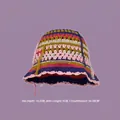 Handmade crochet bucket hat with colorful stripes and 56-58cm circumference - M (56-58cm) / Tassel Striped Knit Hat Pink Purple