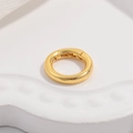 Polished gold S925 sterling silver spring ring clasp for jewelry necklace making - Type A: Gold Round
