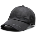 Dunkelgraue atmungsaktive Mesh-Baseballkappe mit KAIRUI-Logo für Sonnenschutz im Freien - Verstellbar / Grau