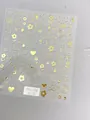 3D golden relief nail stickers with cartoon bear, cat and heart motifs, SKU 092-03 - Aha-9203 Gold Designs