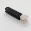 Hair root volumizing clip with black nylon velcro roller and beige plastic styling clamp - 10.5*2.9cm / Black