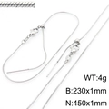 Silver stainless steel snake chain set with adjustable beads for necklace and bracelet - Square Snake Chain Bracelet / Steel