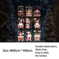 Merry Christmas electrostatic window stickers with carousel, gingerbread house and gnome designs - wmsd-01 Style (Static Cling) / 9 Sheets