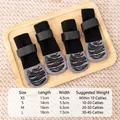 Rutschfeste Hundesocken in Schwarz und Grau mit Klettverschluss für mittlere Hunde - XS (Empf. < 5kg) / Leao Schwarz