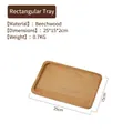Rectangular beech wood tray 25x15cm with smooth polished finish and natural wood grain - Beechwood Rectangular Tray 25*15*2cm
