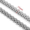 Chunky 13mm silver stainless steel chain link for DIY punk jewelry and hip hop style - Smooth Style (13mm) / Steel