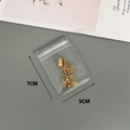 Transparent PVC jewelry self-seal bag 7x5cm size with golden necklace inside - 50 Silk 5x7cm