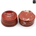 Base rotonda in pietra naturale rossa per sfere di cristallo con venature diaspro - Diaspro Rosso