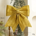 30x25cm large golden glitter bow ornament for Christmas tree and festive home decoration - 25*30cm / Gold