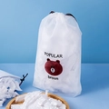 White disposable elastic food covers in a drawstring bag with a brown bear cartoon print - Special Offer Bear Bag (100pcs)