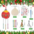 Kit fai-da-te campanelli eolici di Pasqua in legno per bambini con pittura e tubi colorati - Kit Palla di Natale 12 Pezzi