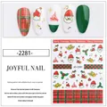Detail of self-adhesive Christmas nail stickers with Santa Claus and reindeer designs - JO-2281 Christmas Stocking