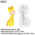 Giraffe shaped silicone mold for DIY fondant and chocolate cake decoration crafts - Gray Giraffe (B812)