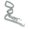 Set of stainless steel O-shaped necklaces with lobster clasps and extension chains - Chain Only (Without Pendant) / 10Pcs Silver Metal Chain