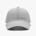Light grey breathable mesh baseball cap for men and women with sandwich brim and KZIRUI logo - Light Gray