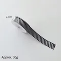 2.0cm black and silver striped Christmas ribbon for DIY gift wrapping and crafts - 2cm Silver Twill / Size 6