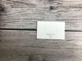 White THANK YOU smiley face earring display card with 4 holes on gray wood texture - 7*4.5cm (4 Holes)