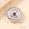 Silver polished stainless steel bubble letter pendant measuring 2.3cm and weighing 16g - Silver/Steel (O) (Large)