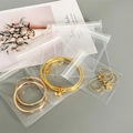 Transparent anti-oxidation jewelry storage bag for earrings and necklaces with zip lock - 13*13cm / Transparent