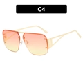 Gafas de sol de aviador cuadradas con montura dorada y lentes degradadas naranjas - Degradado Rosa Amarillo
