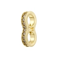 Eslabón de infinito en oro de 18K con circonitas para creación de joyas DIY - Cierre en Forma de 8 VK287 / Dorado