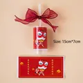 Traditional red lion dance stickers for baby birthday cake decoration, 15cm x 7cm set - Guochao Push Pop Stickers (6 Pcs)